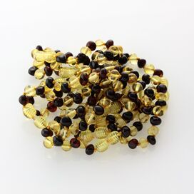 10 Multi BAROQUE Baltic amber teething bracelets 14cm
