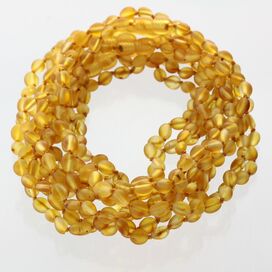 10 Raw Honey BEANS teething Baltic amber necklaces 28cm