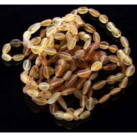 10 Raw Mix BEANS Baltic amber adult bracelets 18cm