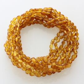 10 Raw Honey BEANS Baby Baltic amber teething necklaces 33cm