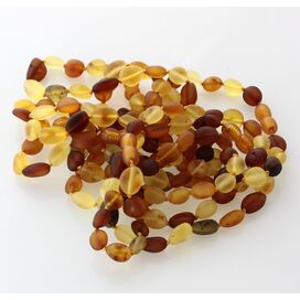 10 Raw Mix BEANS Baltic amber adult bracelets 19cm