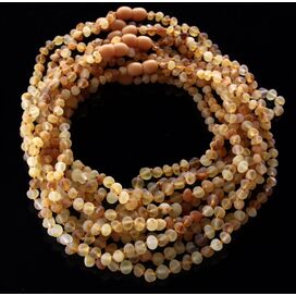 10 Raw Mix BAROQUE Baltic amber teething necklaces 38cm