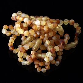 10 Raw Mix BAROQUE Baltic amber teething bracelets 13cm
