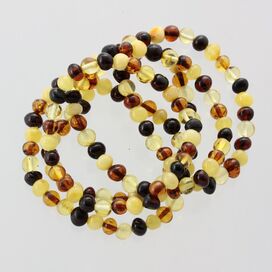 5 Multi BAROQUE Baltic amber adult stretch bracelets 18cm