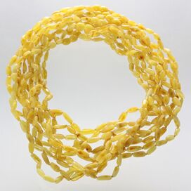 10 Butter BEANS Baltic amber adult wholesale necklaces 51cm