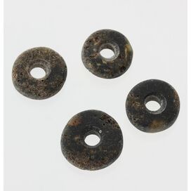 4 Raw Donut shape Baltic amber pendant medallions