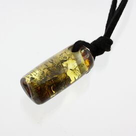 Natural Amber Pendant w Leather Cord