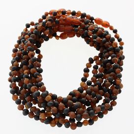 10 Raw Multi BAROQUE teething Baltic amber necklaces 32cm