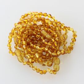 10 Honey BAROQUE Baltic amber teething bracelets 15cm
