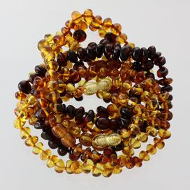 8 BAROQUE Baltic amber adult bracelets 19cm