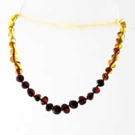 Rainbow Baltic Amber Teething Necklace For Babies