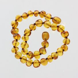 Big Honey Baroque Teething Baltic Amber Necklace