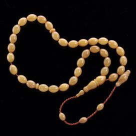 Islamic 33 Egg Yolk Prayer OLIVE Baltic amber beads