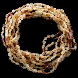 10 Raw MIX BEANS Children Baltic amber necklaces 40cm