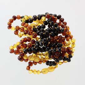 10 Rainbow Big BAROQUE Baltic amber teething bracelets 14cm