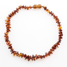Cognac Chips Teething Baltic Amber Necklace