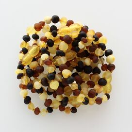 10 Raw Multi BAROQUE Baltic amber teething bracelets 14cm