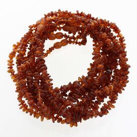 10 Raw Cognac CHIPS Baltic amber teething necklaces 32cm