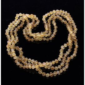 3 Raw Honey BAROQUE beads Baltic amber adult necklaces 55cm