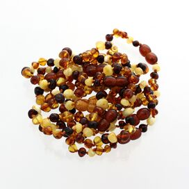 10 Multi BAROQUE Baltic amber teething bracelets 16cm