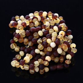10 Multi BAROQUE Baby teething Baltic amber bracelets 14cm