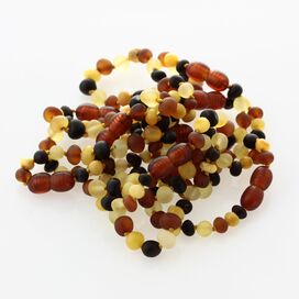 10 Raw Multi BAROQUE Baltic amber teething bracelets 12cm