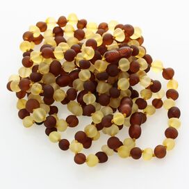 10 Raw Multi BAROQUE Baltic amber adult bracelets 19cm