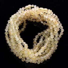 10 Raw Lemon BAROQUE teething Baltic amber necklaces 30cm