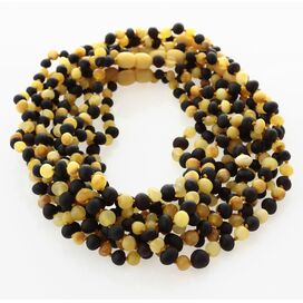 10 Raw Multi BAROQUE Baltic amber teething necklaces 33cm