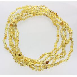 5 Mix ROUND beads Baltic amber adult necklaces 48cm