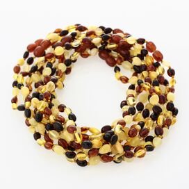 10 Multi BEANS Baby teething Baltic amber necklaces 32cm