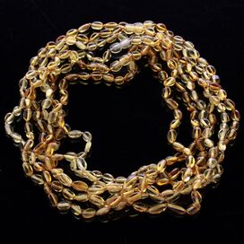 6 Honey BEANS Baltic amber adult wholesale necklaces 46cm