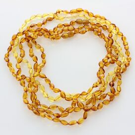 5 Honey BEANS Baltic amber adult wholesale necklaces 46cm