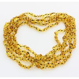 5 Honey BAROQUE Baltic amber adult necklaces 53cm
