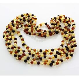 5 Multi BAROQUE Baltic amber adult necklaces 60cm