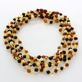 5 Multi BAROQUE Baltic amber adult necklaces 46cm