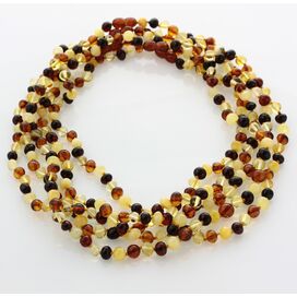 5 Multi BAROQUE Baltic amber adult necklaces 48cm