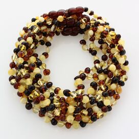 10 Multi BAROQUE teething Baltic amber necklaces 30cm