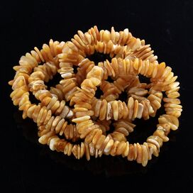 5 Big Butter NUGGETS Baltic amber adult strech bracelets 19cm
