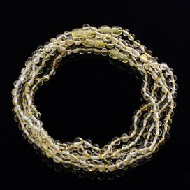 5 Lemon BAROQUE Baltic amber teething necklaces 33cm
