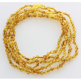 5 Honey BAROQUE Baltic amber teething necklaces 36cm