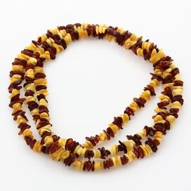 3 Multi CHIPS Baltic amber necklaces 48cm