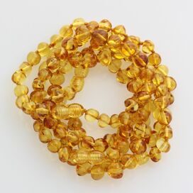 5 Honey BAROQUE Baltic amber adult bracelets 20cm