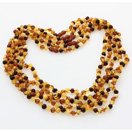 5 Multi BAROQUE Baltic amber adult necklaces 60cm