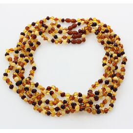 5 Multi BAROQUE Baltic amber adult necklaces 55cm