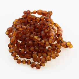 10 Raw Cognac BAROQUE Baltic amber teething bracelets 14cm