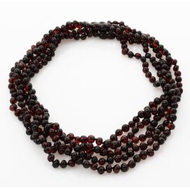 5 Cherry BAROQUE beads Baltic amber adult necklaces 50cm