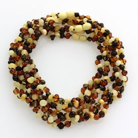 10 Mix BAROQUE teething Baltic amber necklaces 32cm