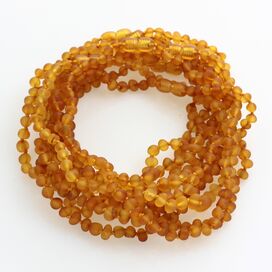 10 Raw Honey BAROQUE Baltic amber teething necklaces 30cm