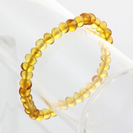 Honey BAROQUE Baltic amber stretch bracelet 19cm